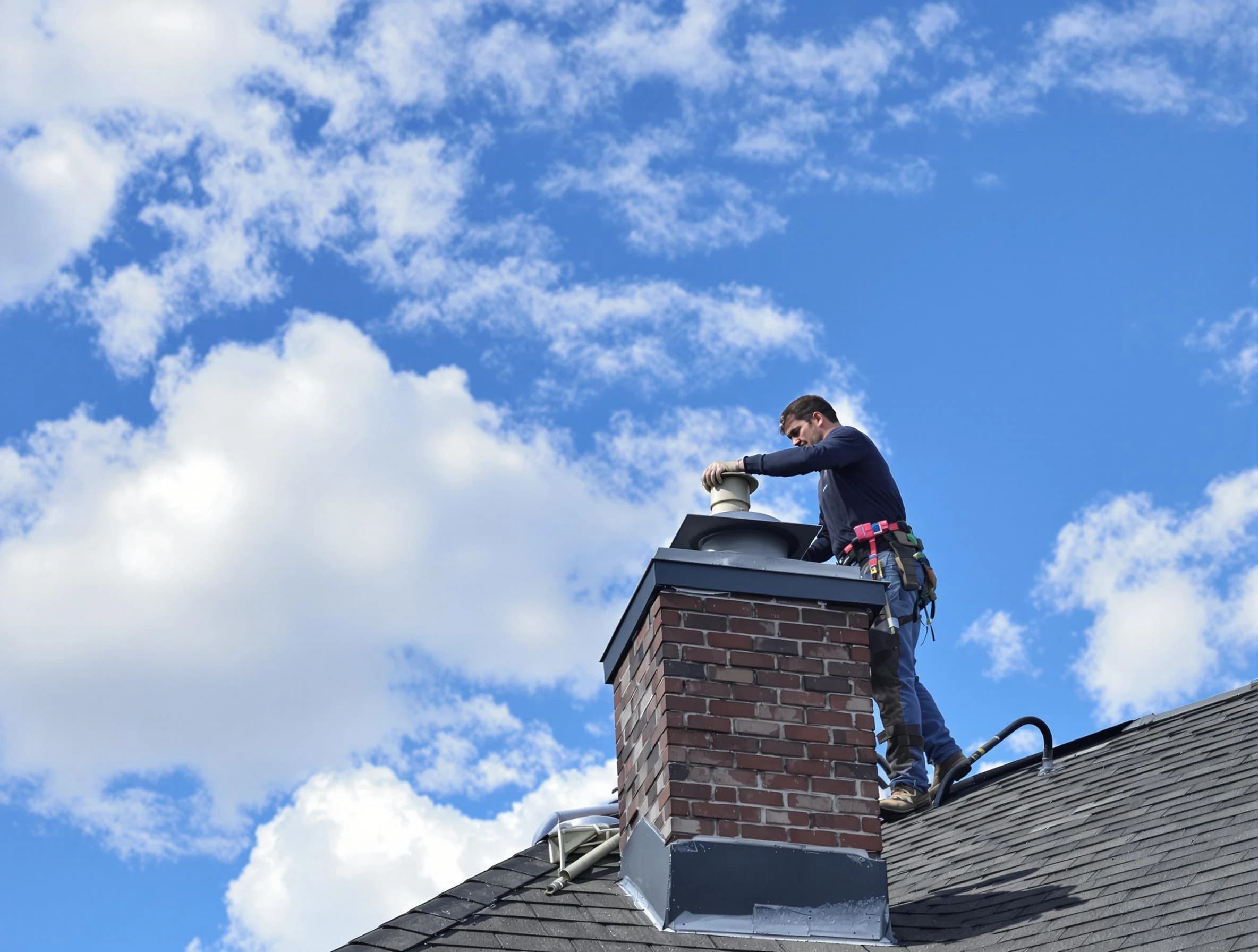 Hartsville Chimney Sweep installing a sturdy chimney cap in Hartsville, TN