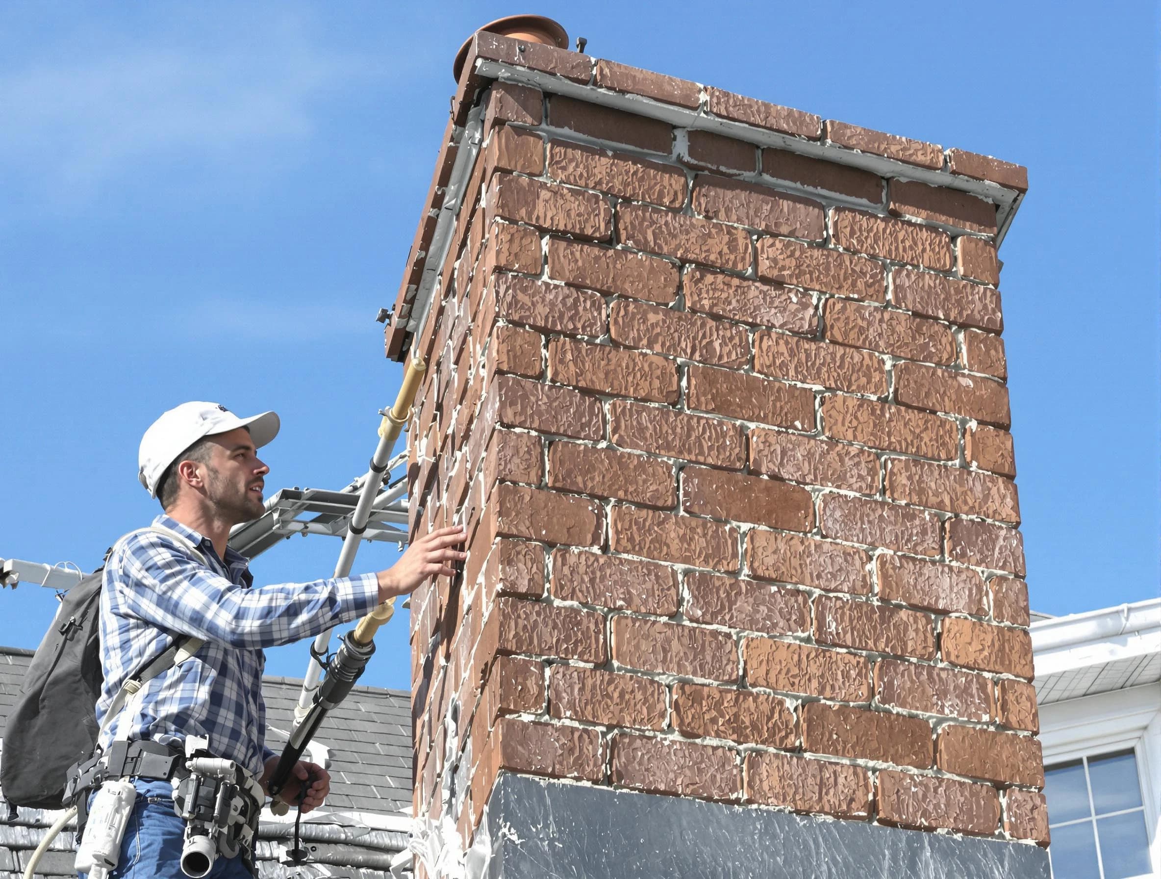 Brickwork for a chimney rebuild by Hartsville Chimney Sweep in Hartsville, TN