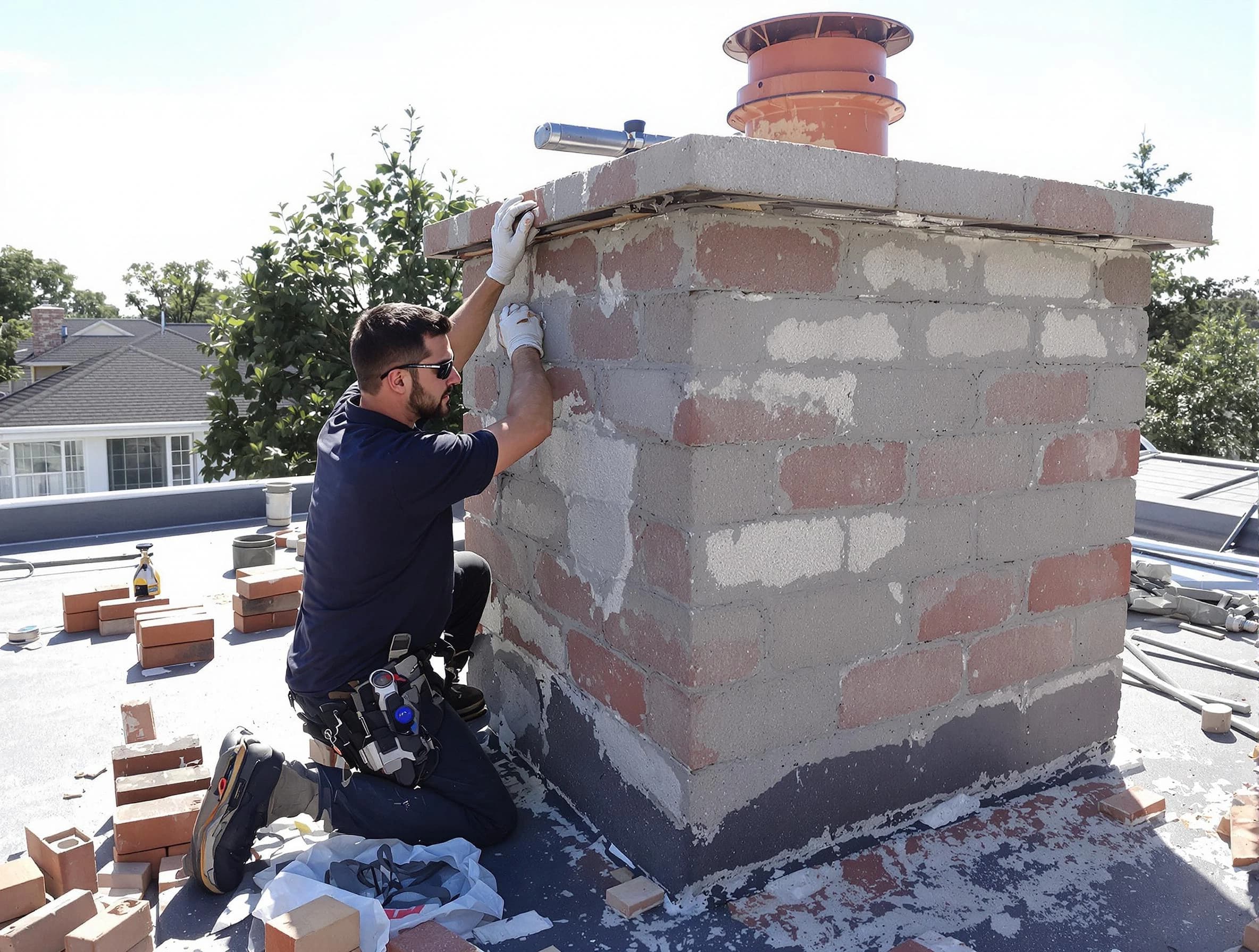 Advanced chimney repair process by Hartsville Chimney Sweep in Hartsville, TN