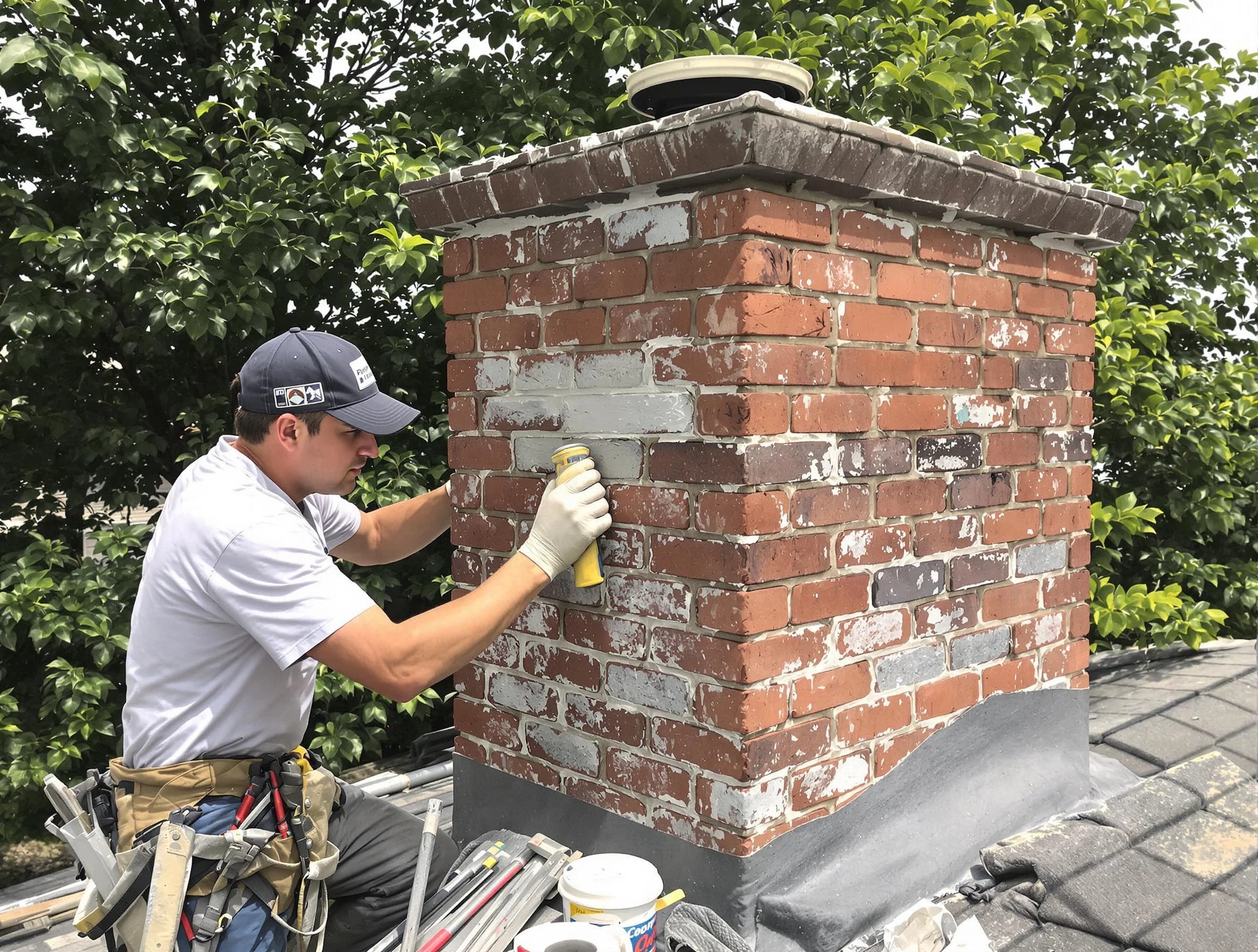 Hartsville Chimney Sweep restoring an aging chimney in Hartsville, TN