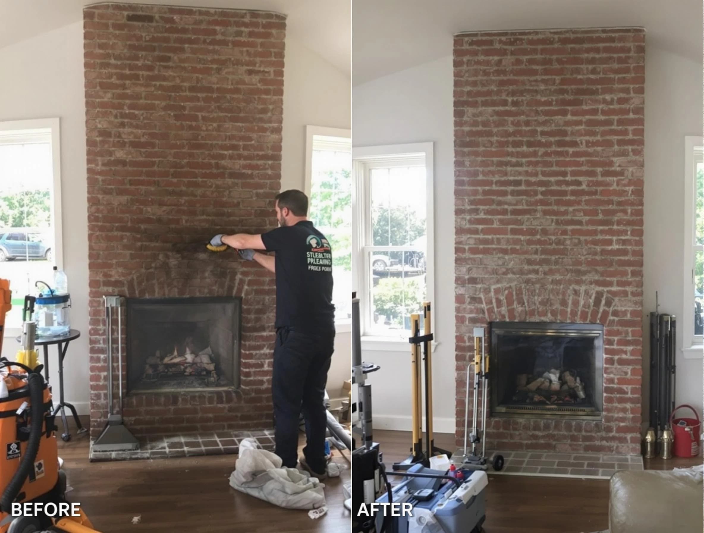 Finished chimney sweeping service by Hartsville Chimney Sweep in Hartsville, TN