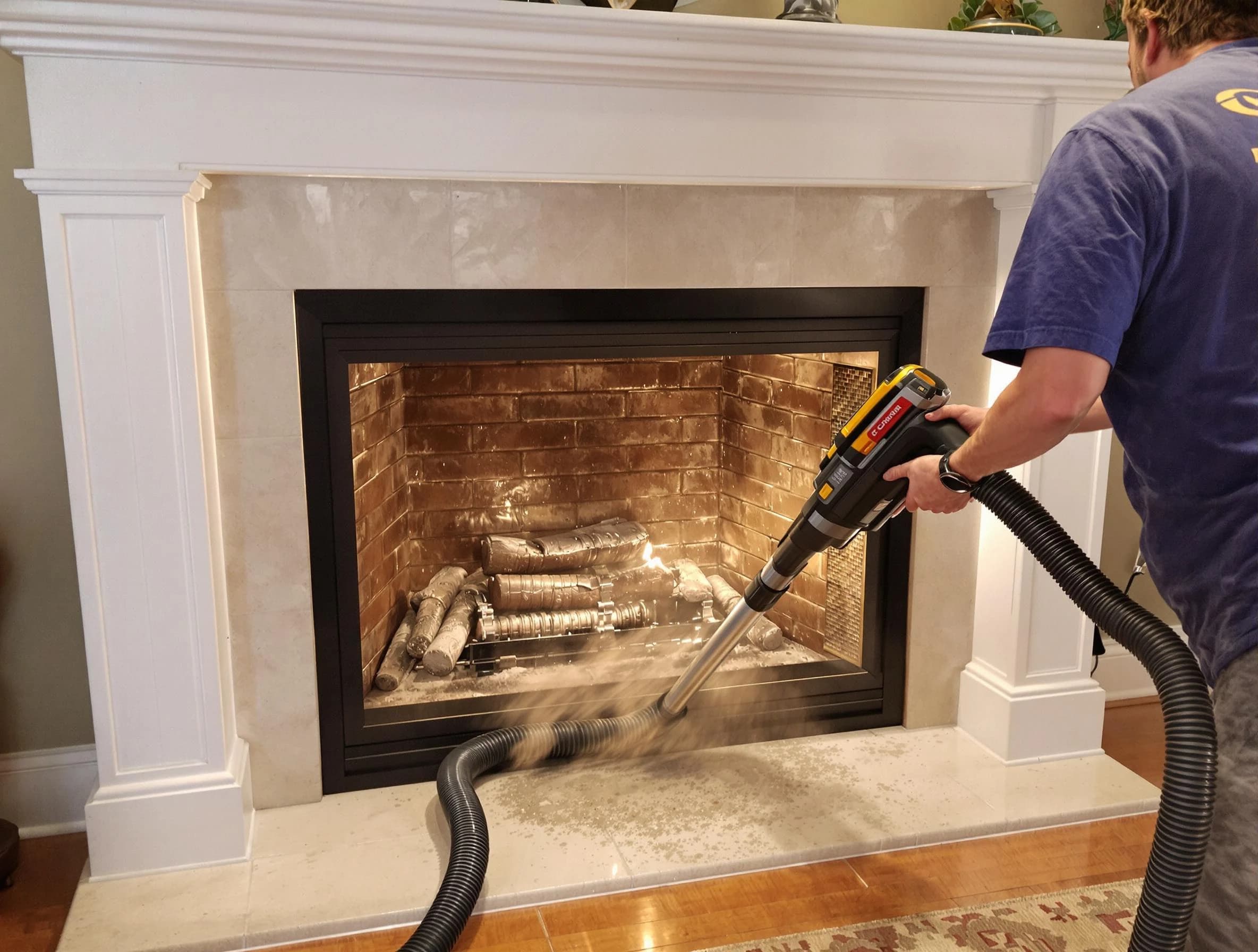 Fireplace cleaning performed by Hartsville Chimney Sweep in Hartsville, TN