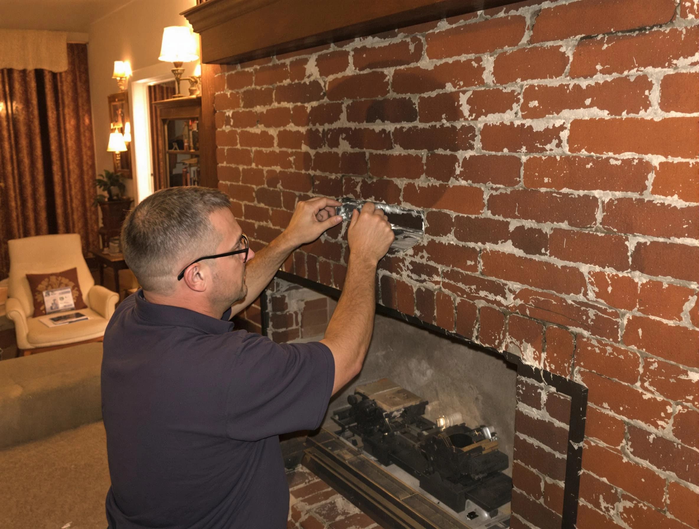 Hartsville Chimney Sweep expert fixing a fireplace in Hartsville, TN