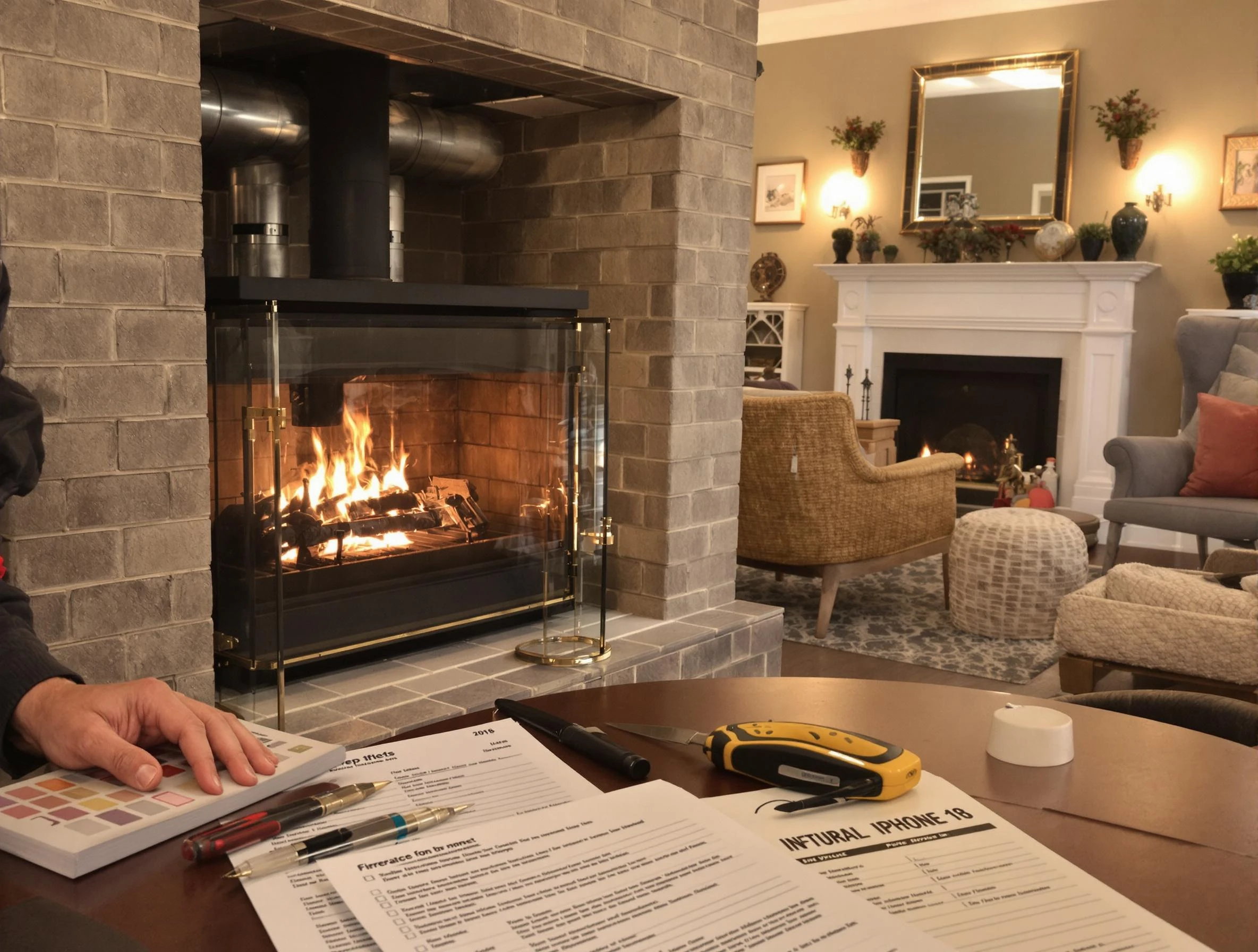 Hartsville Chimney Sweep verifying fireplace safety measures in Hartsville, TN